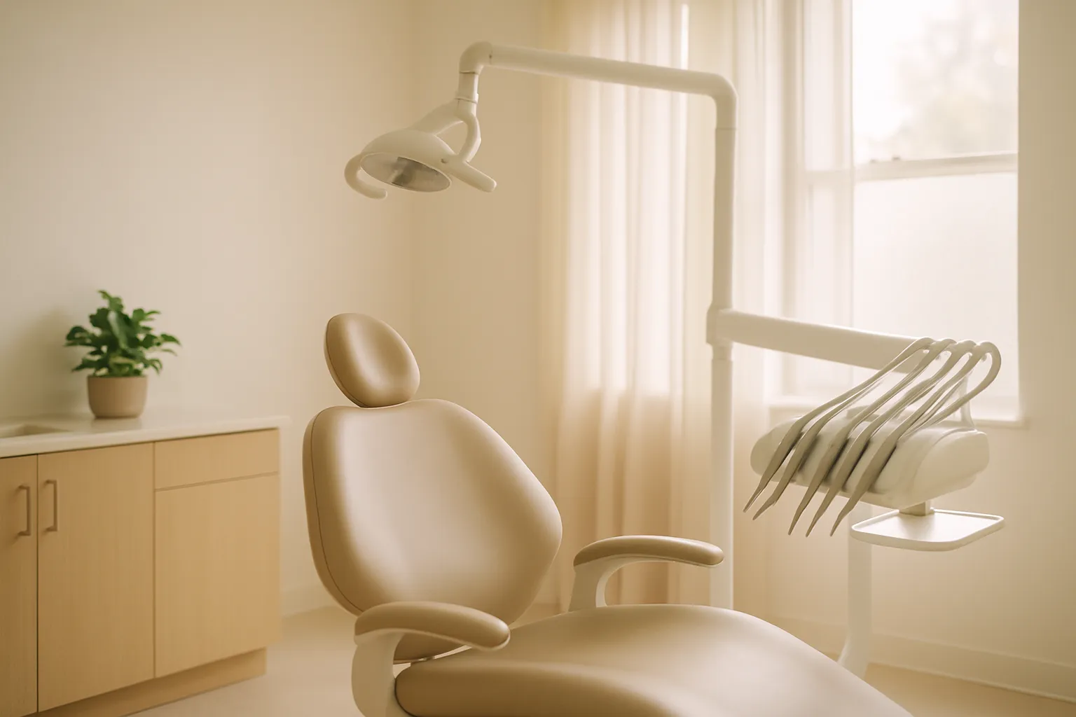A calm treatment room ready for cavity care