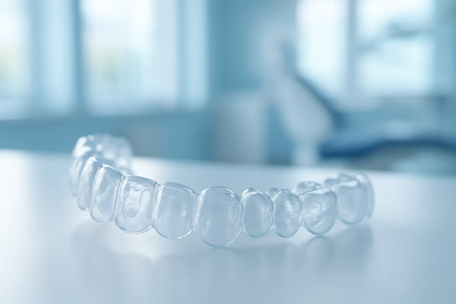 A clear aligner tray