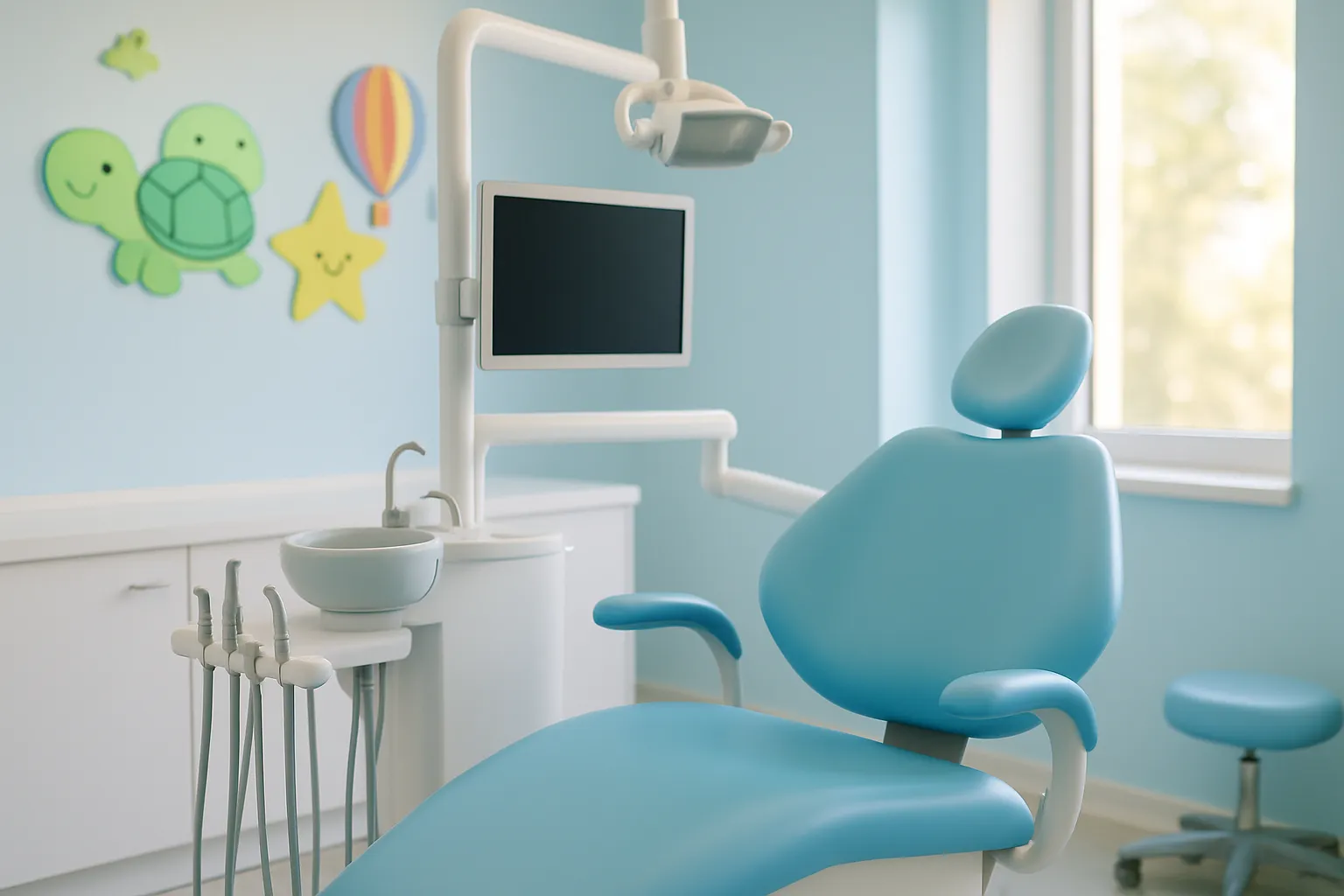 A bright, kid-friendly orthodontic room