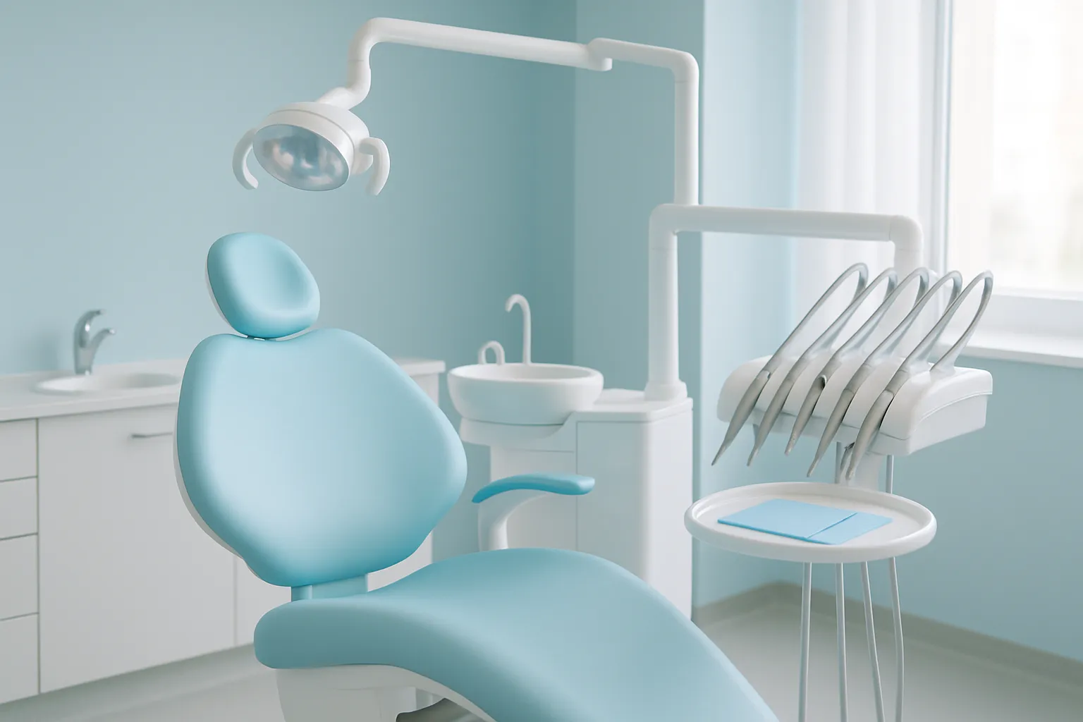 Polishing a child's teeth until they sparkle at a routine cleaning